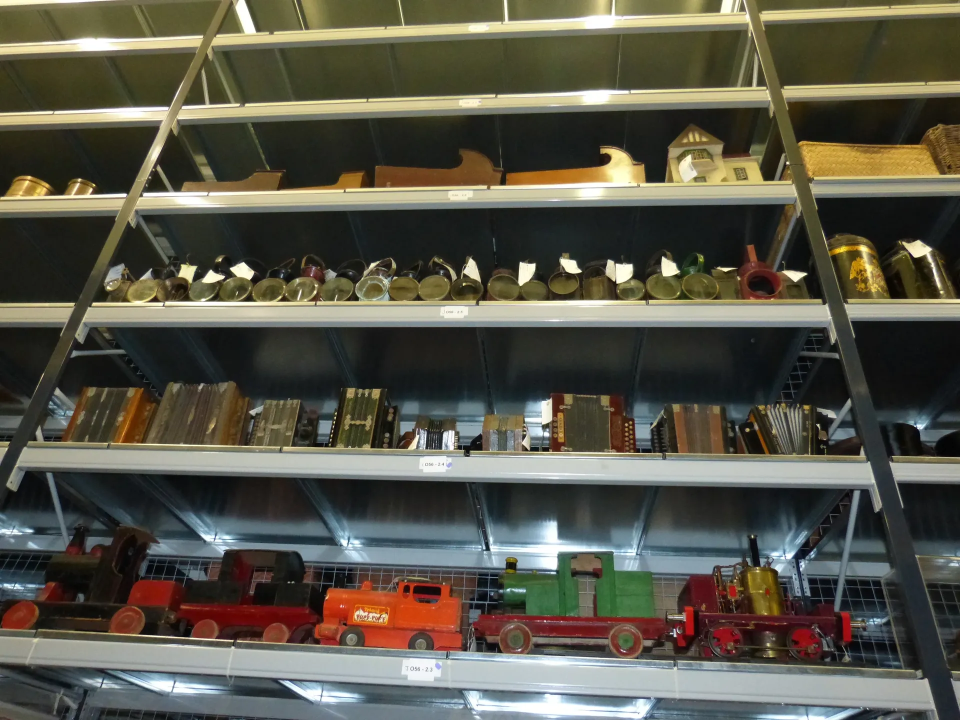 In the Beamish reserve collection store.